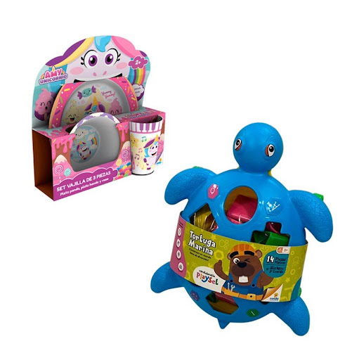 Oferta 2091-Set Vajilla 3 Pzas Unicornio+Tortuga Marina RONDA CAJA x 1 Oferta 2091-Set Vajilla 3 Pzas Unicornio+Tortuga Marina
Set De Melamina 3 Pzas Unicornio Surtido

Viste tu mesa con nuestra vajilla Set Melamina 3 Piezas Alpaca, los mejores personajes,  ideal para ar