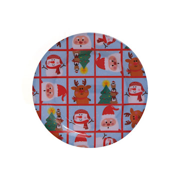 Plato Redondo Navideño Mays Multicolor x 1 und  