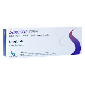 Saxenda Liraglutida 6mg/ml Novo Nordisk Solución Inyectable Caja x 1 Pluma Prellenada  