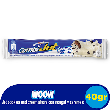 Chocolatina Jet Combi Cookies & Cream Empaque x 40 gr  