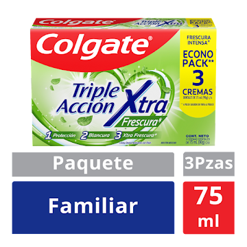 Crema Dental Colgate Triple Acción Frescura 100ml x 3 und  