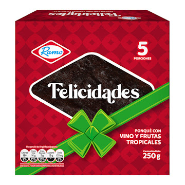 Ponqué Ramo   Felicidades Navidad x250 gr  