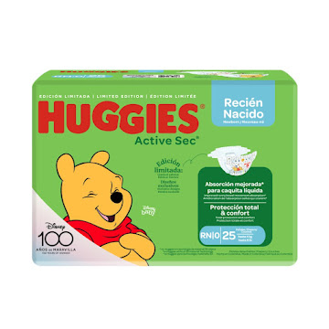 Pañales Huggies Active Sec Etapa 0/Recién Nacido Paquete x 25 und  