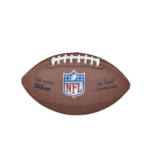 Balón de Fútbol Americano Mini Wilson NFL The Duke Wilson Bolsa x 1 MODELO: RÉPLICA DEL BALÓN DE FÚTBOL NFL THE DUKE MINI

Al igual que el balón oficial de la NFL, la réplica NFL Duke Mini parece digna de jugar los domingos. Pero con una construcción duradera y un fác