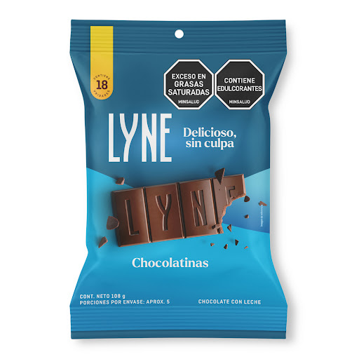 Chocolatina con Leche   Lyne Paquete x 18 und