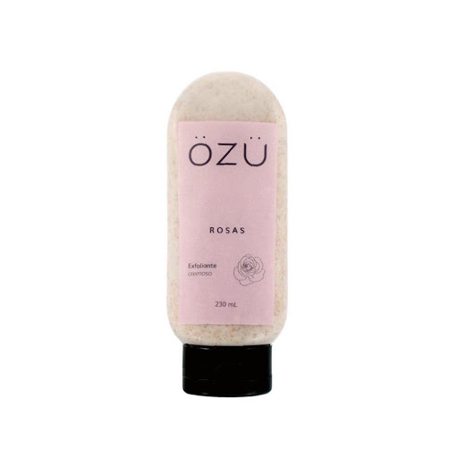Exfoliante OZU Rosas x 230 ml OZU 230ml x 1 Exfoliante cremoso corporal con aceite de oliva, semillas de durazno y gránulos de piedra pómez. Su fórmula cremosa con extractos de centella asiática, manzanilla, caléndula y cola de caballo limpia y