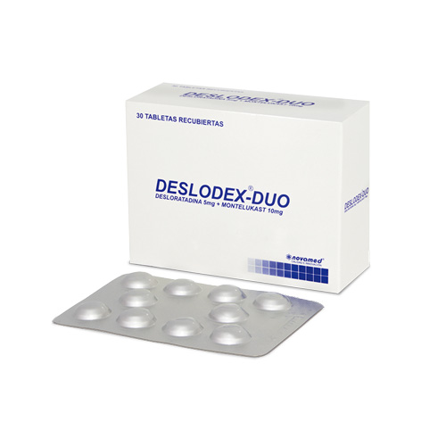 Deslodex Duo Desloratadina + Montelukast 5mg/10mg Novamed Caja x 30 Tabletas