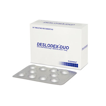 Deslodex Duo Desloratadina + Montelukast 5mg/10mg Novamed Caja x 30 Tabletas  
