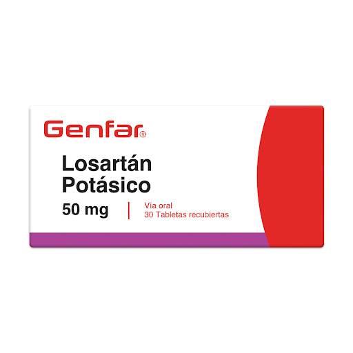 Losartán Potásico Genfar 50 mg Caja x 30 Tabletas