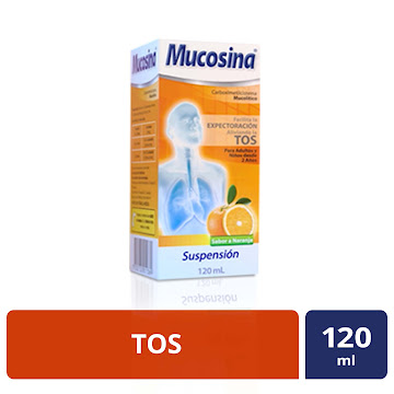 Mucosina Carbximetilcisteína 5% Sabor Naranja Haleon Frasco x 120 ml  