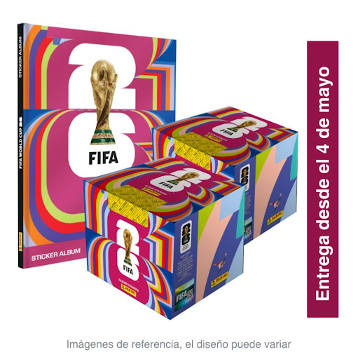 ¡Preventa Exclusiva! 2 Cajas Panini x 104 Sobres + Álbum Pasta Dura Panini Caja x 1 Preventa exclusiva. Combo de Panini, incluye 2 cajas (104 sobres) + Álbum Pasta Dura de la Copa Mundial de la FIFA 2026. Ideal para comenzar tu colección. Envíos desde el 4 de mayo de 2026.