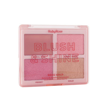 Blush e Iluminador Ruby Rose Rosé Gold Paleta x 19.41 gr  