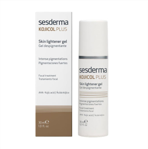 Gel Despigmentante Sesderma Kojicol Plus 30Ml Sesderma Tuvo con valvula  x 1 Gel no graso (oil-free) corrige las pigmentaciones de forma rápida y duradera. A base de un 5% de Ácido kójico. Tiene también propiedades de filtro solar y un moderado efecto bacteriostático, por lo q