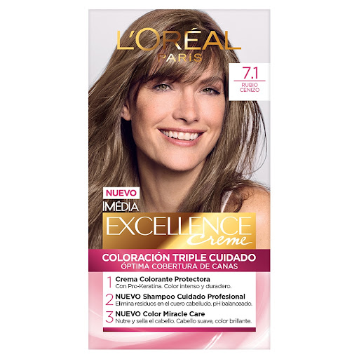Tinte Loreal Excellence   Tono 7.1 Kit x 1 und