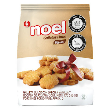 Galleta Noel Finas Sabor A Vainilla Bolsa x 170 gr  