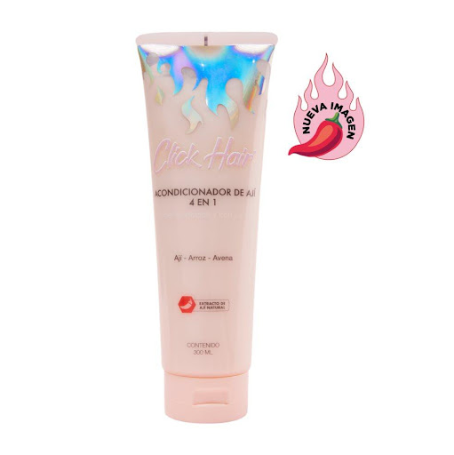 ACONDICIONADOR DE AJÍ 4 EN 1 CLICK HAIR  Tubo x 1 Descripción
Acondicionador Click Hair | Hidratación, suavidad y desenredo inmediato
El Acondicionador Click Hair ha sido formulado para brindar una experiencia de cuidado capilar profunda y efectiva d