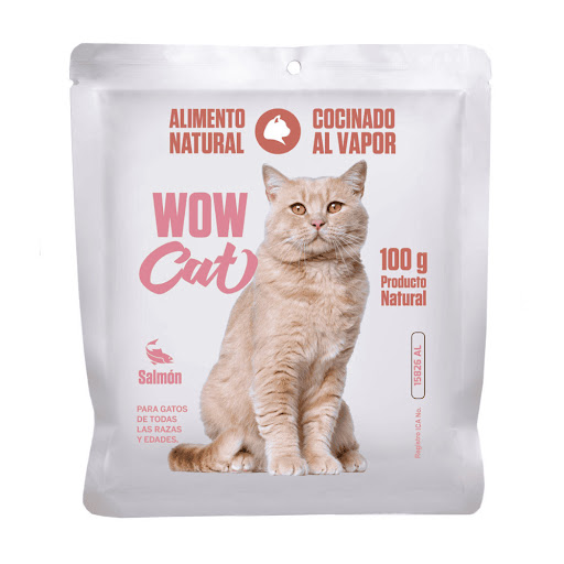 Alimento Húmedo Wow Can Para Gatos Sabor Salmón Paquete x 100 g