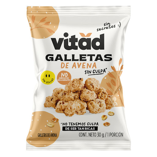 Galleta De Avena Vitad   Sin Azúcar x 30 gr