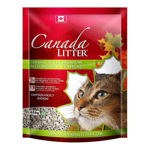 ARENA CANADA LITTER 4,5 KG CANADA LITTER  x 1 Arena sanitaria de alta calidad elaborada con bentonita de sodio, un mineral de arcilla con gran capacidad de absorción y aglomeración. Su fórmula ayuda a controlar los olores y mantener la higiene en