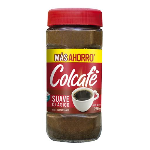Café Colcafé Clasico Colcafé Frasco de Vidrio x 250 gr Café Colcafé Clasico, es un café instantáneo en polvo de suave sabor, para preparar en agua o en leche y disfrutar en cualquier momento.