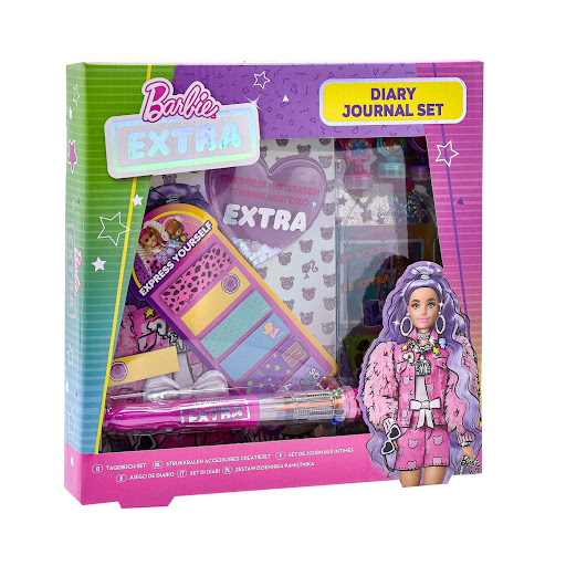 Set Diario y Accesorios Barbie Secretos y Creatividad Barbie Caja x 1 Descubre la magia de escribir y decorar con el Set Diario y Accesorios Barbie. Este encantador set está diseñado para que las niñas y niños puedan expresar sus pensamientos, sueños y secretos en un di