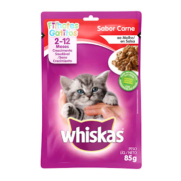 Comida Húmedo Whiskas Para Gatitos sabor Carne x 85 gr  