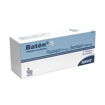 Baten S Fluconazol 75mg   / Secnidazol 1000mg Bussie Caja x 4 Tabletas  