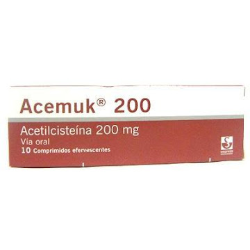//ACEMUK 200MG COMPRIMIDOS CAJA X10TAB. SIEGFRIED ACETILCISTEÍNA        