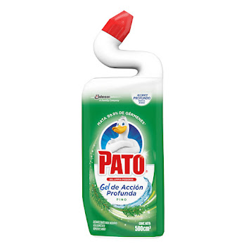 Limpiador Y Desinfectante De Baños Pato Gel Acción Profunda Fragancia Pino Frasco x 500 ml  