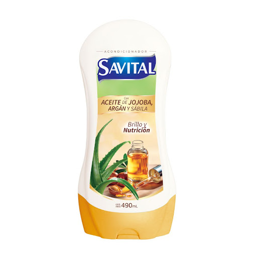 Acondicionador Savital Nutricion Y Brillo Con Aceite de Jojoba Botella x 490 ml