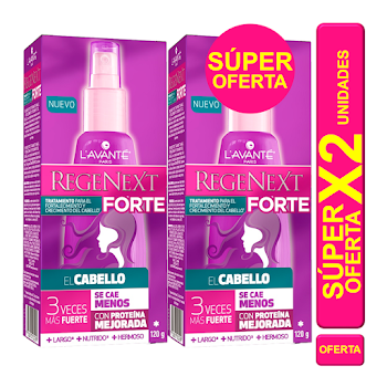 Oferta Tratamiento   Capilar Regenext Forte L'Avanté X 2uni De 120gr C/U 