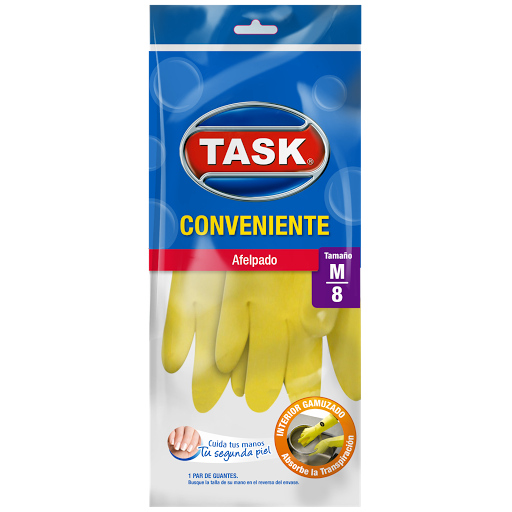 Guantes Task Afelpados Tamaño M/8 x 1 und