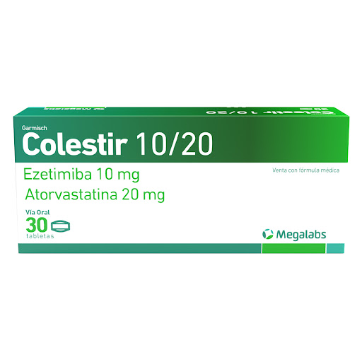 Colestir Ezetimiba + Atorvastatina 10mg/20mg Garmisch Caja x 30 Tabletas