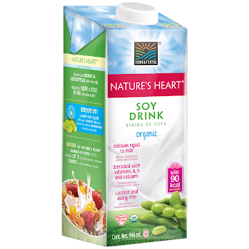 BEBIDA DE SOYA   TERRAFERTIL NATURE´S HEART ORGANIC 90 CALORIAS X946ML 