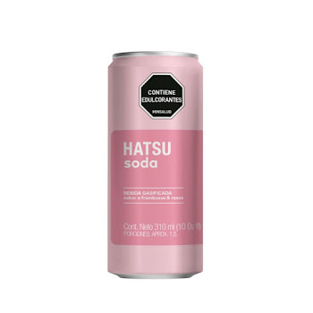 **Soda Hatsu Frambuesas, Rosas Lata x 310 ml  