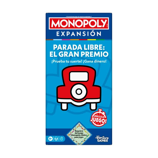 Juego Mesa Monopoly Expansión Gran Premio Parking Gratuito Hasbro Gaming  x 1 El Juego Mesa Monopoly Expansión Gran Premio Parking Gratuito es una ampliación del juego clásico que introduce nuevas mecánicas inspiradas en el concepto de un gran premio y un parking gratuito, apor
