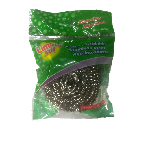 Esponja Limpiasol De Acero Inoxidable x 1 und