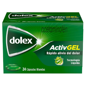 Dolex Activgel Acetaminofen 500 mg Gsk Caja x 24 Cápsulas  