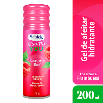 Gel De Afeitar Quattro Raspberry Rain Hidratante x 200 ml  