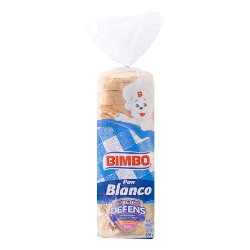 Pan Bimbo Blanco Tajado x 600 gr