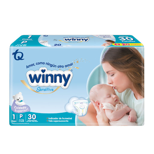 Pañal Winny Sensitive Gold Et 1 x 30 und