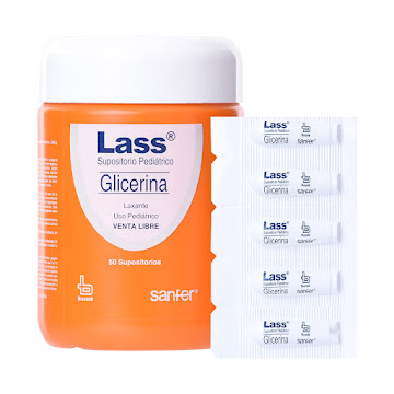Lass Pediátrico Glicerina 1,3 gr Bussié Fracción Blíster x 5 Supositorios  