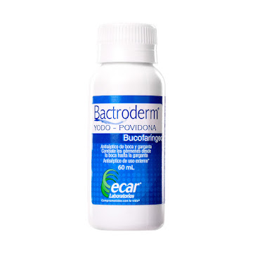 Bactroderm Bucofaringeo Yodopovidona Ecar Frasco x 60 ml  