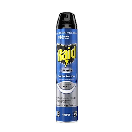 Insecticida Raid Mata Insectos Voladores En Aerosol Frasco x 400 ml