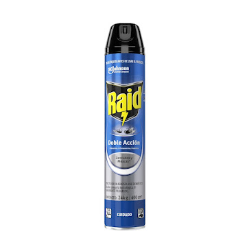 Insecticida Raid Mata Insectos Voladores En Aerosol Frasco x 400 ml  