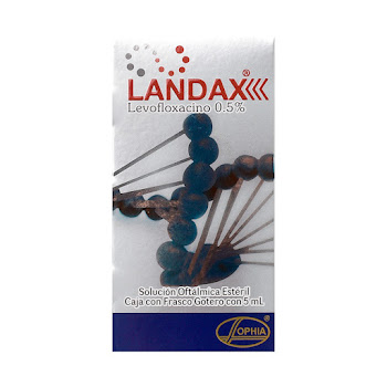 Landax Levofloxacino 0,5% Solución Oftálmica Frasco x 5 ml  