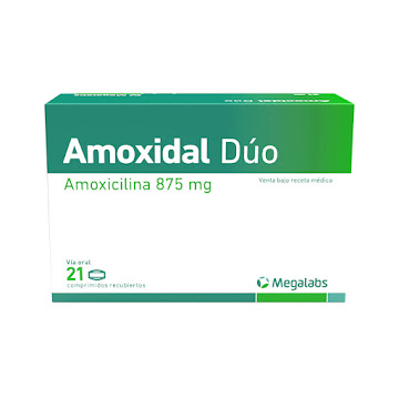 Amoxidal Dúo 875mg. Comprimidos Caja x21Com. ROEMMERS Amoxicilina       