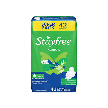 Toalla Higiénica Stayfree Normal Alas x 42 und  