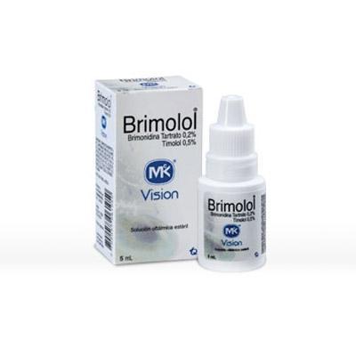 Brimolol Brimonidina Tartrato + Timolol 0.2%/0.5% Solución Oftálmica MK Frasco x 5 ml