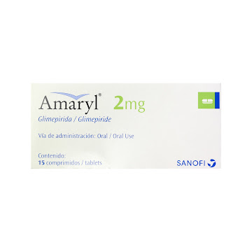 Amaryl Glimepirida 2 mg Sanofi Caja x 15 Comprimidos  